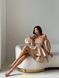 Жіноча атласна сукня з об'ємними рукавами та пишною спідницею 1013 фото 7