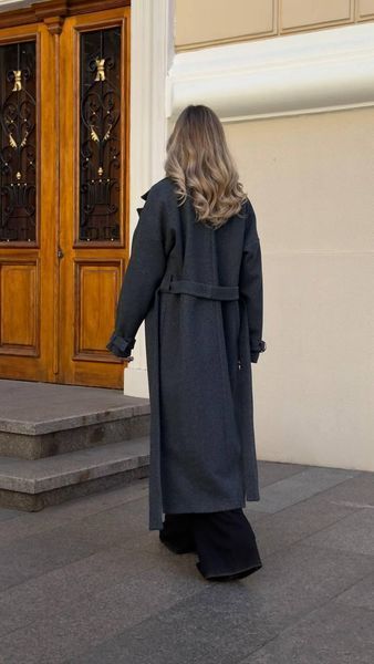 Жіноче кашемірове пальто демісезонне на запах 3011 фото